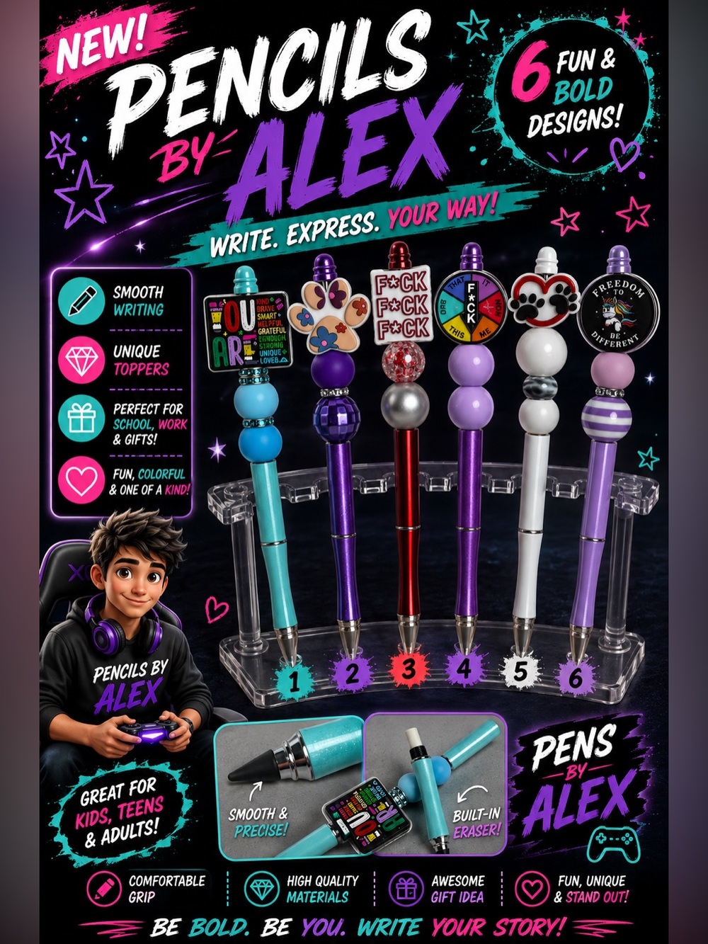 Pens By Alex - Pencils - Choose 1